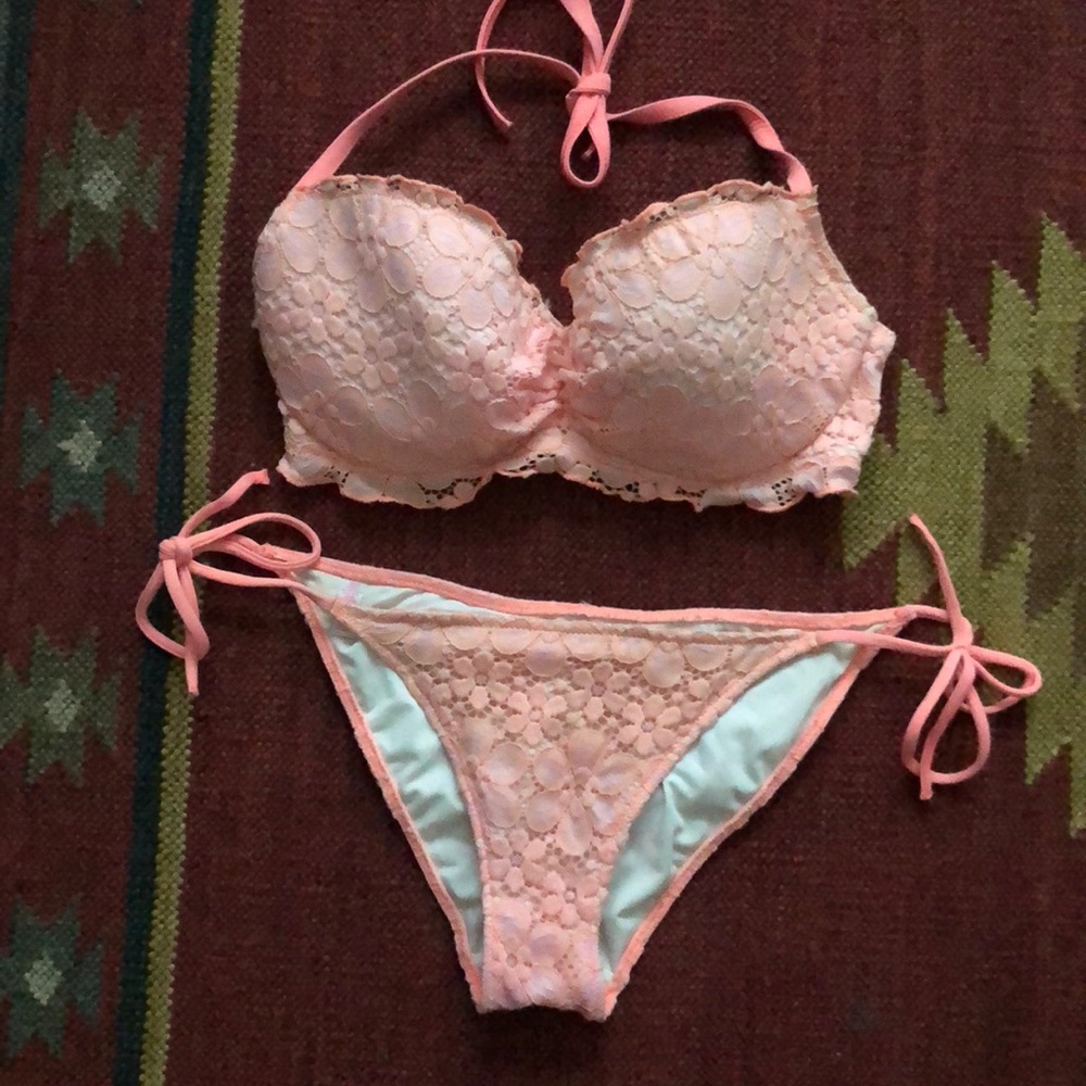 Victoria’s Secret Coral Lace Bikini